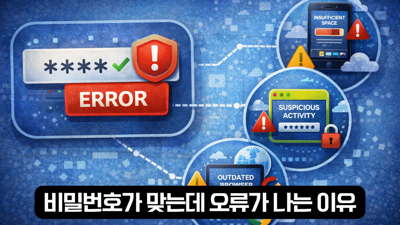 비밀번호가 맞는데 오류가 나는 이유를 설명한 이미지