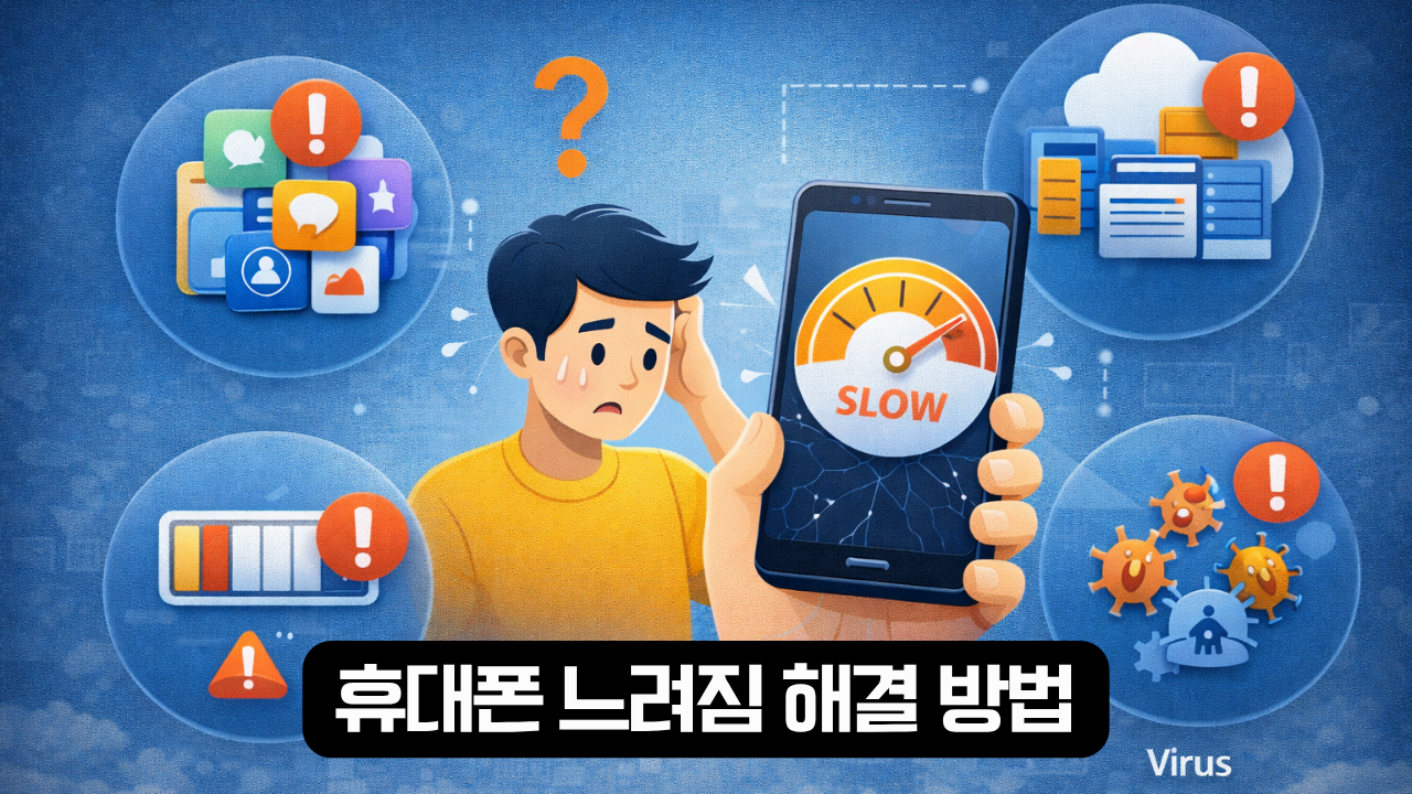 휴대폰 느려짐 해결 방법 설명 이미지