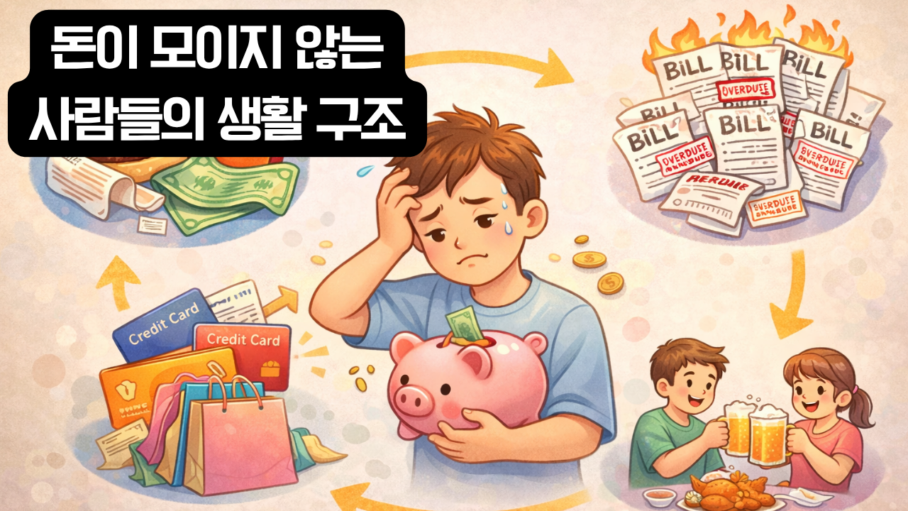 돈이 모이지 않는 사람들의 생활 구조 이미지